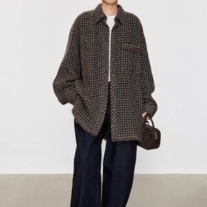 CHICJOC Premium Alpaca Wool Tweed Oversized Shacket – Size 1